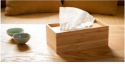 Solid Natural Bamboo Napkin Holder Bamboo Tissue Box