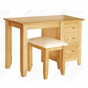 Solid Oak Dressing Table, Dressing Table and Chairs