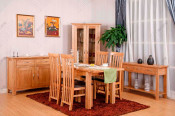 Solid Oak Wood Contemporary Extendable Dining Table Furniture (CO6117)