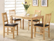 Solid Oak Wooden Dining Set, Dining Table and Chairs