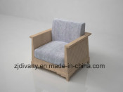 Solid Wood Single Sofa