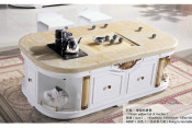 Solid Wooden Coffee Table, White Marble Tea Table (TM-A888)