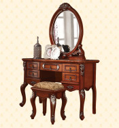 Solid Wooden Glass Dressing Table for Bedroom Furniture (LF-799B)