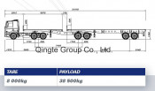 Special Type Platform Low Bed Semi Trailer (QDT9272T)
