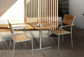 Square Restaurant Table Set-Patio/Garden Teak Wood Armchair