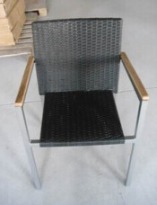 Stackable Aluminum Rattan Chair for Hotel and Restaurant