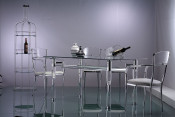 Stainless Steel Wine Display and Dining Furniture