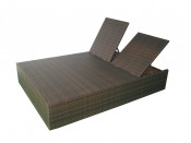 Stylish PE Rattan Wicker Double Lounger