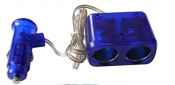Suoer Factory Direct Sale DC 12V Double Socket Car Cigarette Lighter Car Charger Adapter (WF-0097-1)