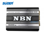 Suoer Factory Price 1600W Car Power Amplifier 4/3/2 Channel Car Audio Amplifier (NCB-968V)