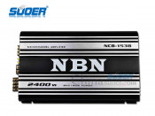 Suoer High Power 2400W Stereo Car Amplifier 5/4/3/2 Channel Car Audio Amplifier (NCB-1538)