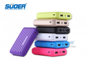 Suoer High Quality 10400mAh Power Bank 2 USB Portable Battery Charger Mobile Power Pack (A10)