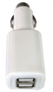 Suoer High Quality 12V Dual USB Car Charger Car Cigarette Lighter Charger Adapter (SL-108)
