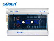 Suoer High Quality 3800W Car Power Amplifier Car Audio Amplifier (NB-7818)