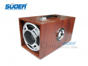 Suoer New 6 Inch Square Car Subwoofer Fr Car Audio Subwoofer Wooden Car Subwoofer Speaker (6 Inch-Square-Wooden-Triple Purpose)