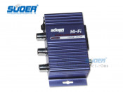 Suoer Professional Stereo Audio Amplifier High Power Car Amplifier (SON-8251A)