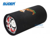 Suoer Round Car Subwoofer 6 Inch 12V/24V/220V Car Subwoofer Fr Leather Car Audio Subwoofer (Leather-Round-6 Inch-12-24V-220V)