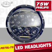Super Bright Round 7inch 75W LED Work Light 4X4 Car Accessories