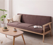 Super Quality Modern Living Room Sofa with Wooden Armrest (WD-9601-3)