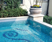 Swimming Pool Mosaico Mix Blue Color