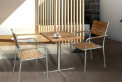 Teak Cafe Table and Teak Chair -Patio/Outdoor/Bar Furniture (D576)
