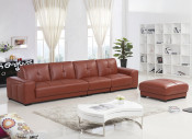 Thailand Home Furniture Leather Sofa Set (Yj6802)