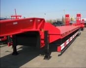 Three 3 Axles Low Bed Semi Trailer for Construction Machinery