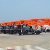 Three Functions Concrete Boom Pump Concrete Mixer