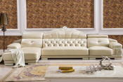 Top Grade Leather Corner Sofa (SQL-853)