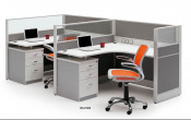 Traditional Office Workstation Supplies with L Shaped Desk Top (HF-BSP008)