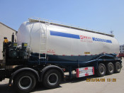 Tri Axle Bulk Cement Powder and Limestone Sand Tanker Truck Semi Trailer for Sale