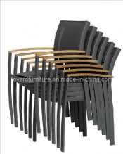 Two Years of Warranty Outdoor Garden Furniture Patio Stackable Sling Aluminum Chair