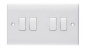 UK Switch, Wall Switch, 4 Gang 1 Way Switch, Bs Standard