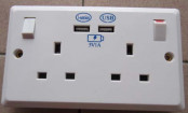 UK USB Wall Socket, 13A USB Wall Socket 1A