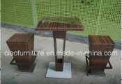 Unique Design Outdoor Furniture Wicker Bar Table and Chairs (CF713T)