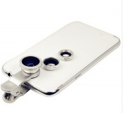 Universal Clip 3 in 1 Fisheye+Wide Angle+Macro Photo Lens for iPhone iPad