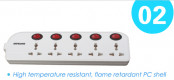 Universal Power Strip, Multiple Power Socket