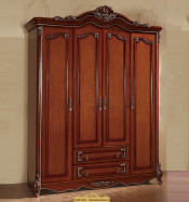 Wardrobe Accessories Bedroom Furniture Solid Wood Doors Wooden Wardrobe Closet Wardrobe (LF-755A)