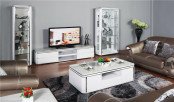 White Coffee Table with Marble Top (CJ-198)