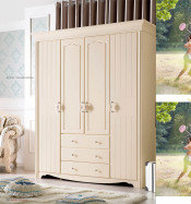 White High Quality Wooden Bedroom Wardrobe (JB-8219A)