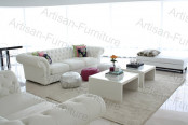 White Leather Sofa (JP-sf-089)