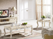 White Table Set 1 Long Table and 2 Short Table (SQL-T607)