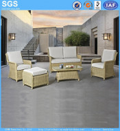 Wicker Furniture Round Rattan Weaving Patio Sofa Balcony Sofa Hotel Sofa