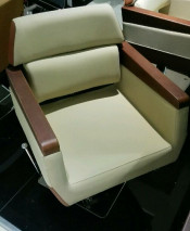 Wooden Armrest Barber Chair with Adjustable Headrest (MY-008-03 reclining)