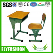 Wooden Middle Cheap Single School Desk and Chair Classroom Furniture