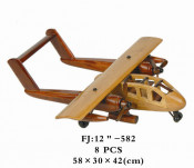 Wooden Toy Plane Model for Adults and Kids