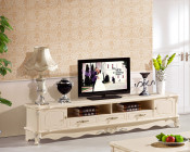 Wooden White Elegant Designs 2.2 Meter TV Cabinet