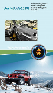 Wrangler Entry Keyless Go Smart Key Push Button Remote Start Can-Bus Alarm for Jeep