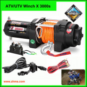 Zhme ATV Winch 3000lbs with Dyneema Rope X 3000 S