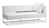 Zuo Atom White Leather Right Arm